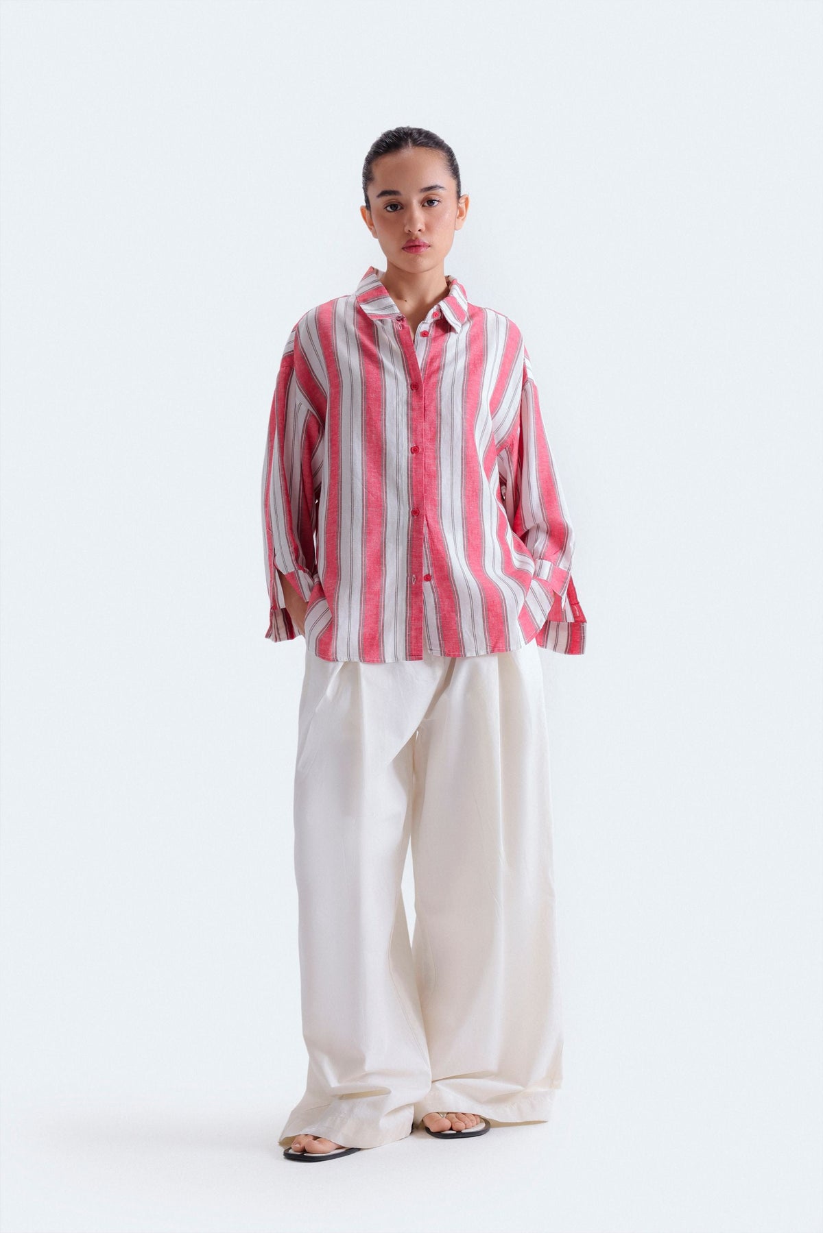 LaBohemeChic Striped Button-Up Shirt