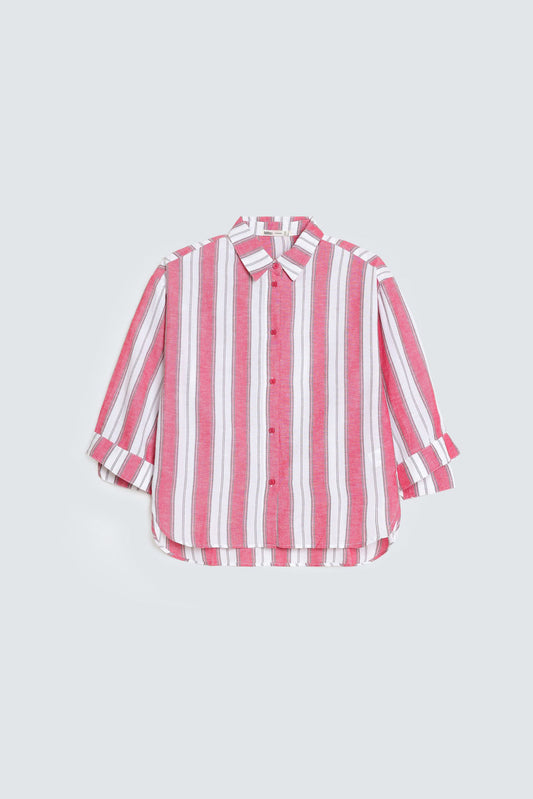 LaBohemeChic Striped Button-Up Shirt